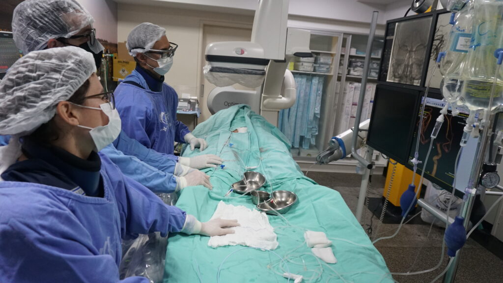 Imagem Ilustrando a Notícia: Os bastidores da cirurgia de aneurisma cerebral 100% digital feita no HGG