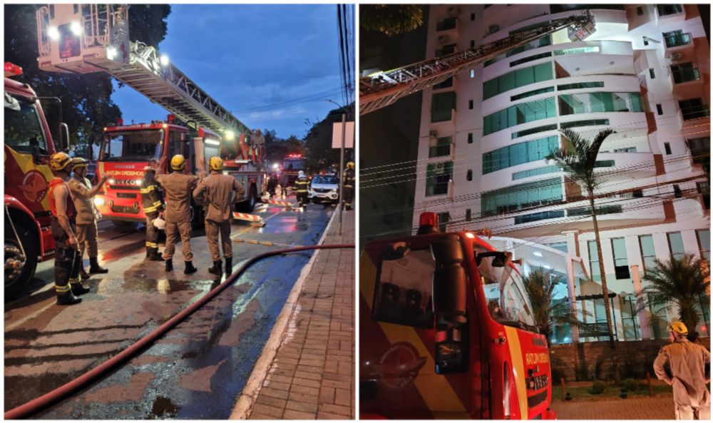 Imagem Ilustrando a Notícia: Incêndio mobiliza equipes dos bombeiros em apartamento no Setor Bueno