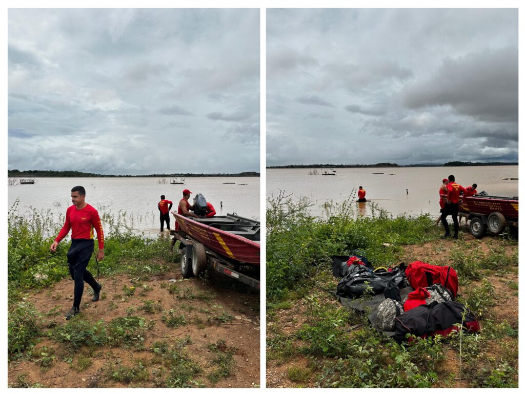 Imagem Ilustrando a Notícia: Bombeiros intensificam buscas por pescadores desaparecidos no Lago Serra da Mesa em Uruaçu
