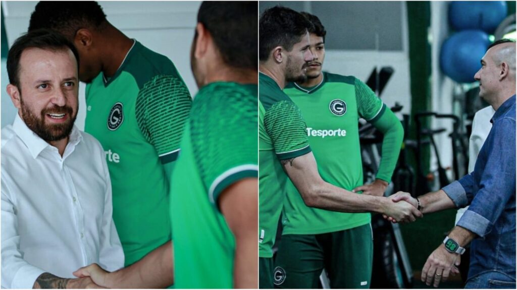 Imagem Ilustrando a Notícia: Treinador e diretor do Goiás desembarcam em Goiânia e conhecem estrutura do clube