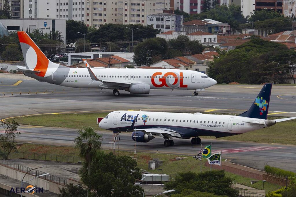 Imagem Ilustrando a Notícia: Azul e Gol anunciam parceria para ampliar voos em todo o Brasil