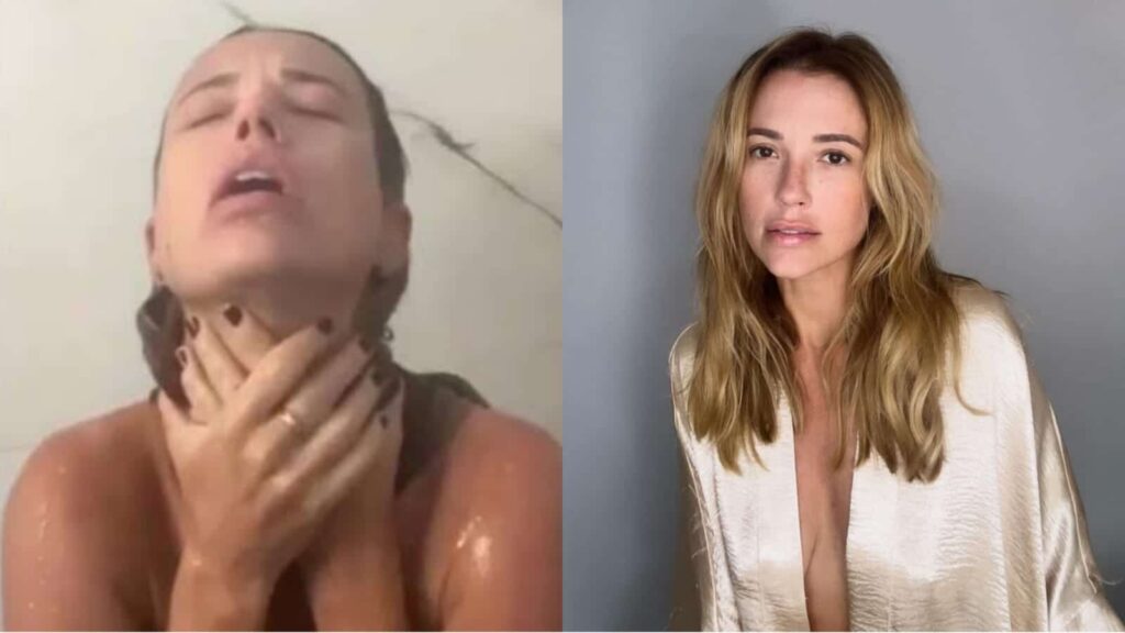 Imagem Ilustrando a Notícia: Juliana Didone apaga vídeo em que aparece simulando afogamento em banheiro enquanto recita poema sobre tragédia no Sul