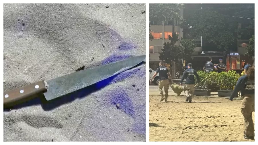 Imagem Ilustrando a Notícia: The Celebration Tour: Operação encontra facas enterradas em areias de Copacabana