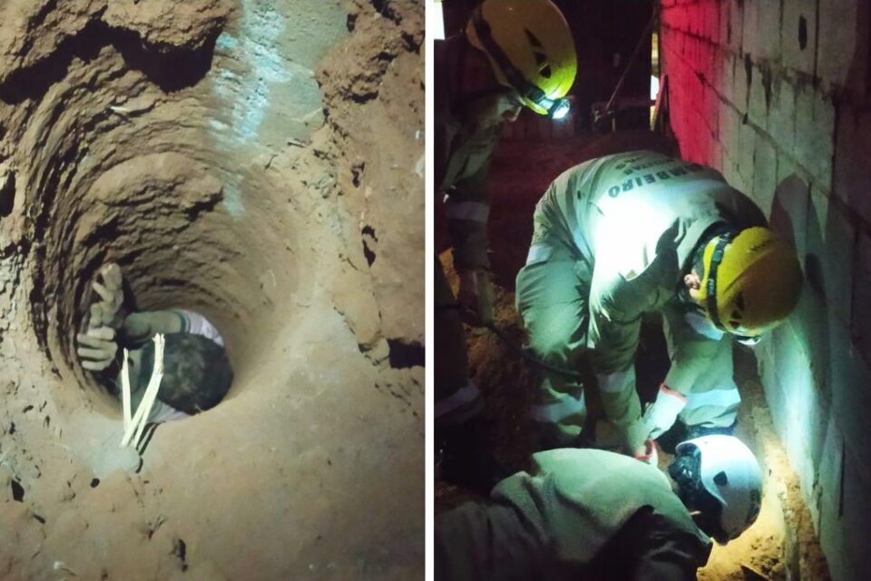 Imagem Ilustrando a Notícia: Adolescente é resgatado após cair em buraco de obra