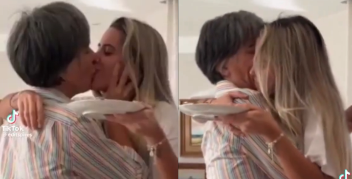 Imagem Ilustrando a Notícia: Glória Pires gera polêmica na internet após beijar a filha na boca