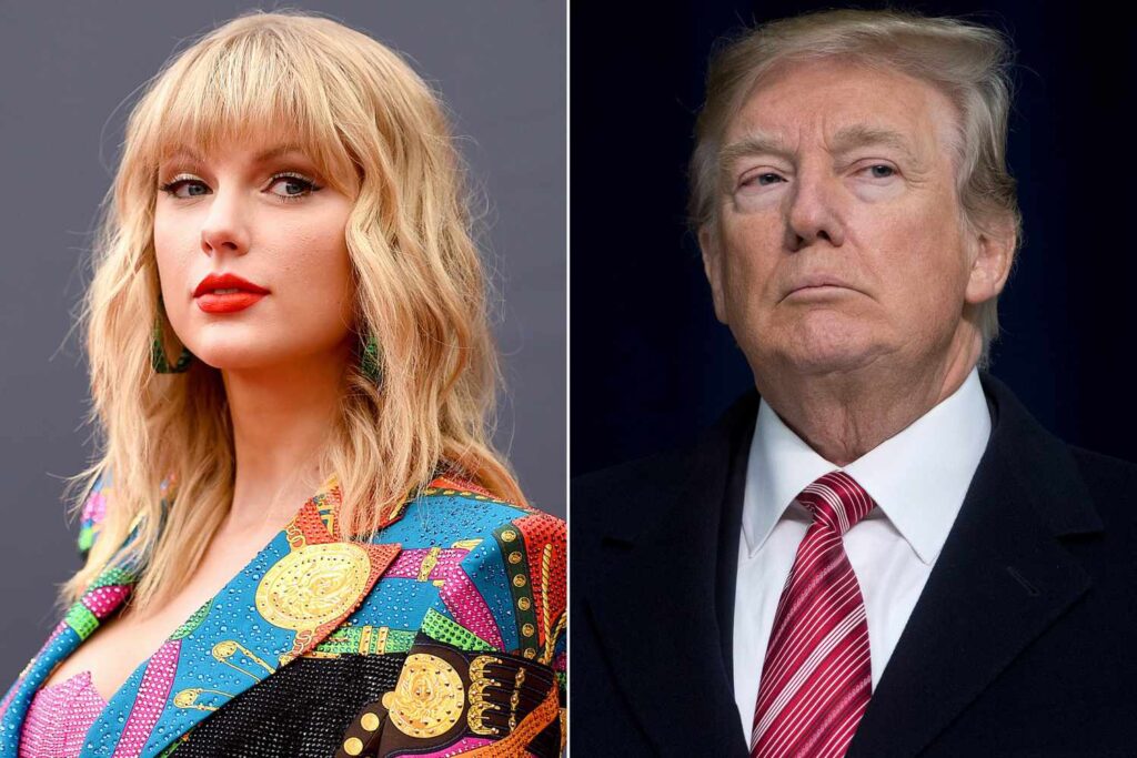 Imagem Ilustrando a Notícia: Donald Trump elogia Taylor Swift: “Muito linda”, mas “liberal”