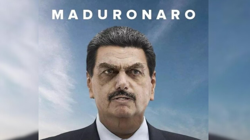 Imagem Ilustrando a Notícia: Maduro e Bolsonaro se juntam em montagem na internet