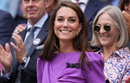 Imagem Ilustrando a Notícia: Kate Middleton comparece à final do torneio de Wimbledon