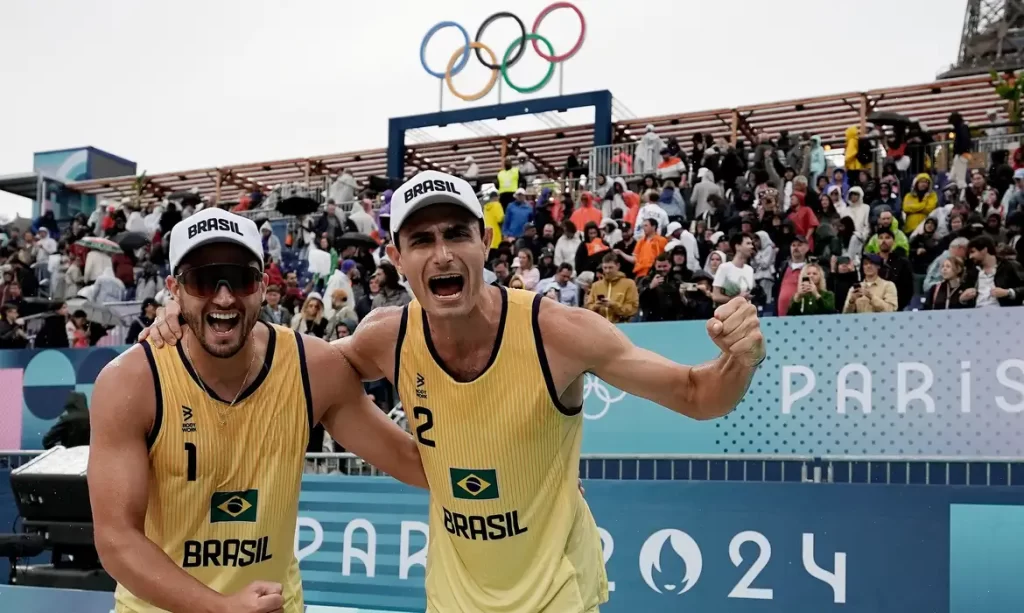 Imagem Ilustrando a Notícia: Brasil inicia com vitória no vôlei de praia em Paris 2024