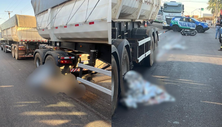 Imagem Ilustrando a Notícia: Motociclista morre após colidir com um caminhão