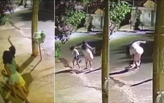 Imagem Ilustrando a Notícia: Mulher chuta e bate cabeça de criança em asfalto após ela tocar campainha e correr