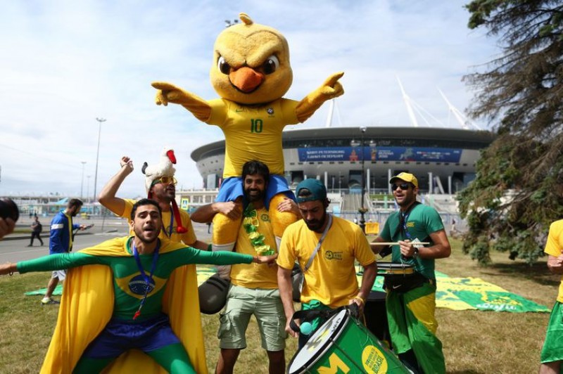 Imagem Ilustrando a Notícia: Seleção Brasileira já está no Estádio de São Petersburgo