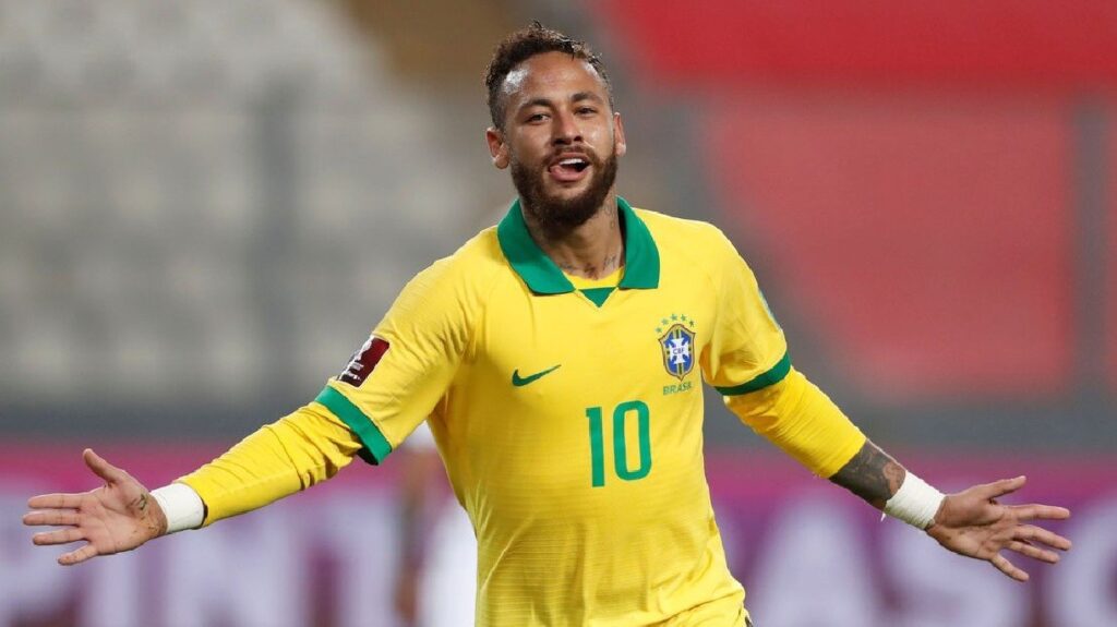 Imagem Ilustrando a Notícia: Neymar supera Ronaldo e se torna 2º maior artilheiro da seleção