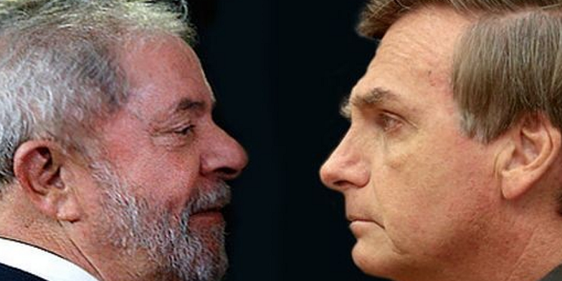 Imagem Ilustrando a Notícia: Pesquisa aponta vitória de Lula em segundo turno contra Bolsonaro