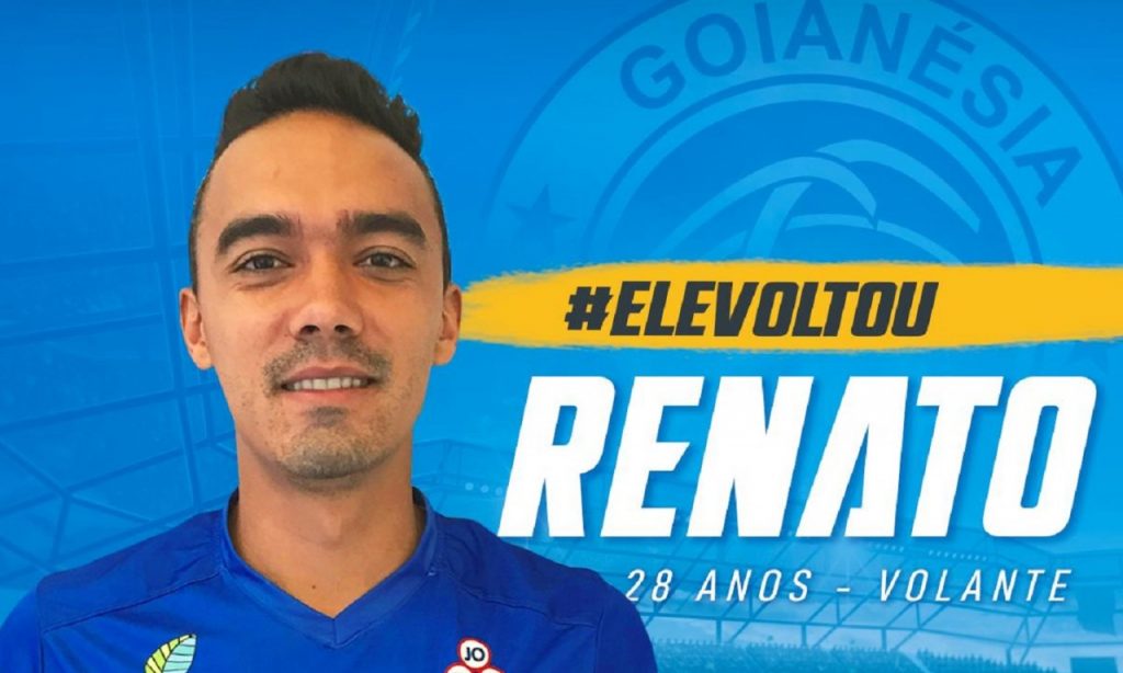 Imagem Ilustrando a Notícia: Goianésia anuncia retorno de volante Renato para a próxima temporada