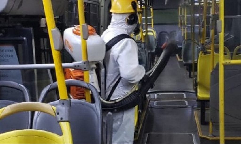 Imagem Ilustrando a Notícia: Ampliado serviço de desinfecção nos ônibus do Eixo