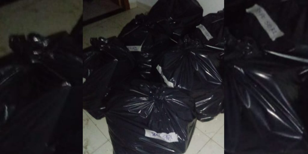 Imagem Ilustrando a Notícia: Uma tonelada de maconha é apreendida em sacos de lixos, na Capital