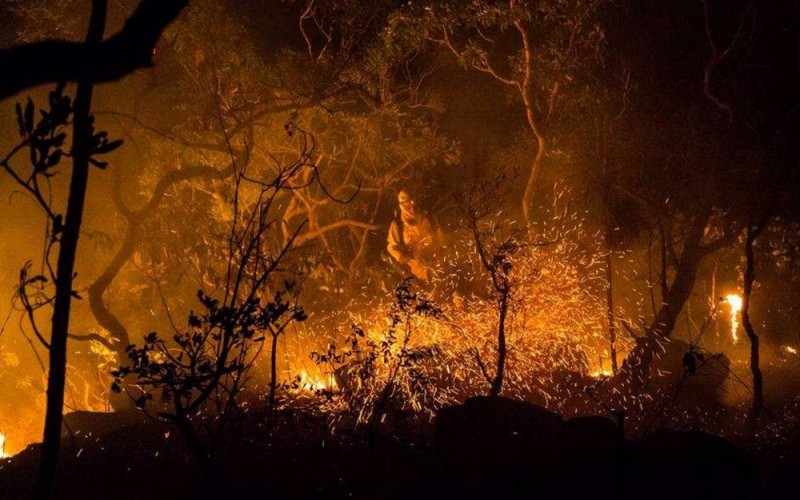 Imagem Ilustrando a Notícia: Incêndio na Chapada dos Veadeiros recebe ajuda do Corpo de Bombeiros de Goiás