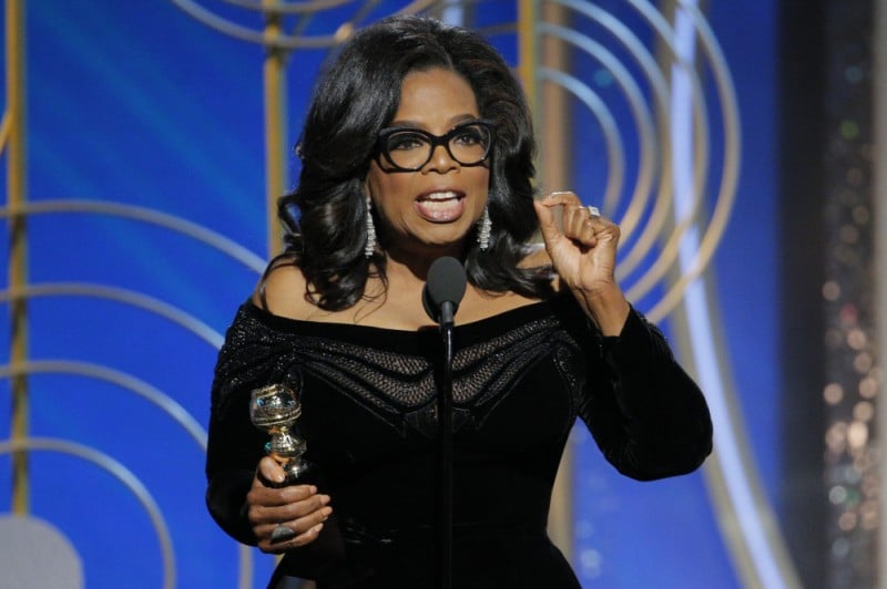 Imagem Ilustrando a Notícia: ‘O tempo dos abusadores acabou’, diz Oprah em discurso no Globo de Ouro 2018