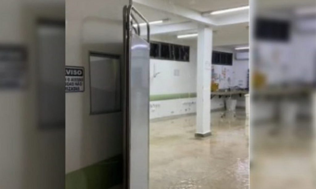 Imagem Ilustrando a Notícia: Encanação de água estoura e alaga enfermaria de UPA, em Aparecida de Goiânia