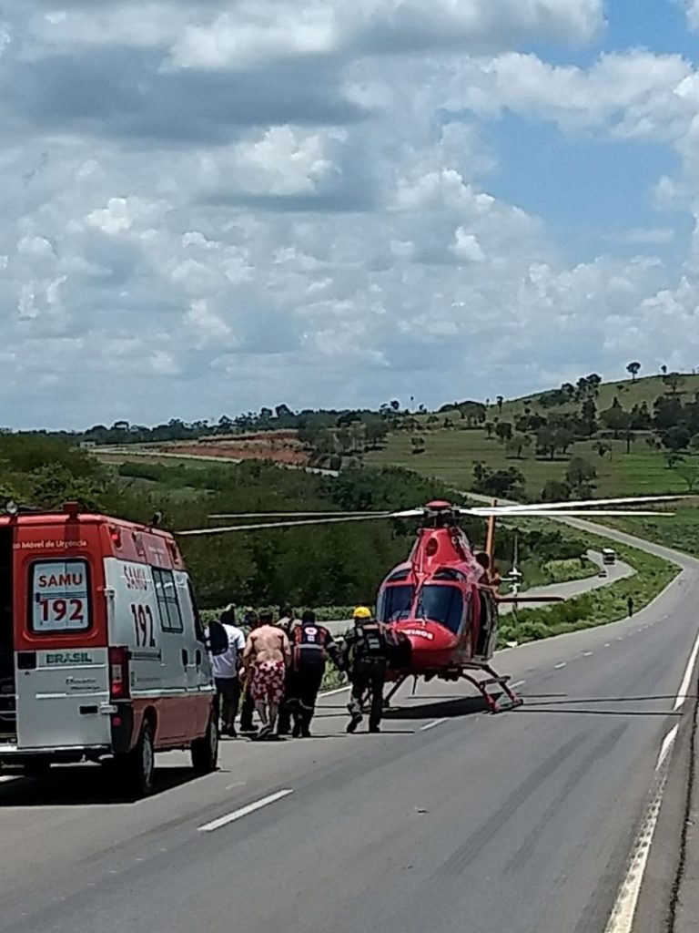 Imagem Ilustrando a Notícia: Vítima de acidente grave em Ipameri é transferida de helicóptero à Goiânia