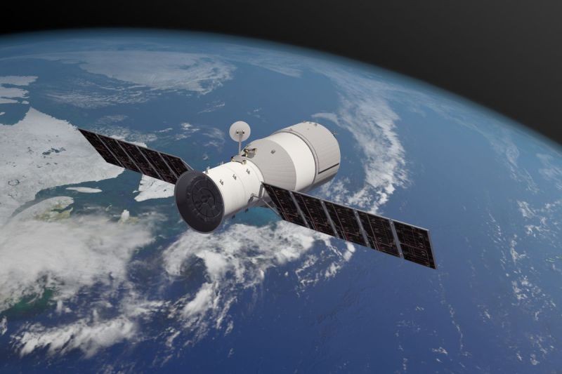 Imagem Ilustrando a Notícia: Estação espacial chinesa se desintegra e cai no Pacífico Sul