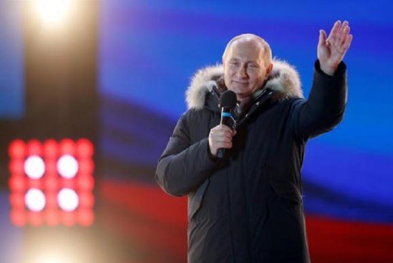 Imagem Ilustrando a Notícia: Putin proclama sua vitória nas eleições presidenciais da Rússia