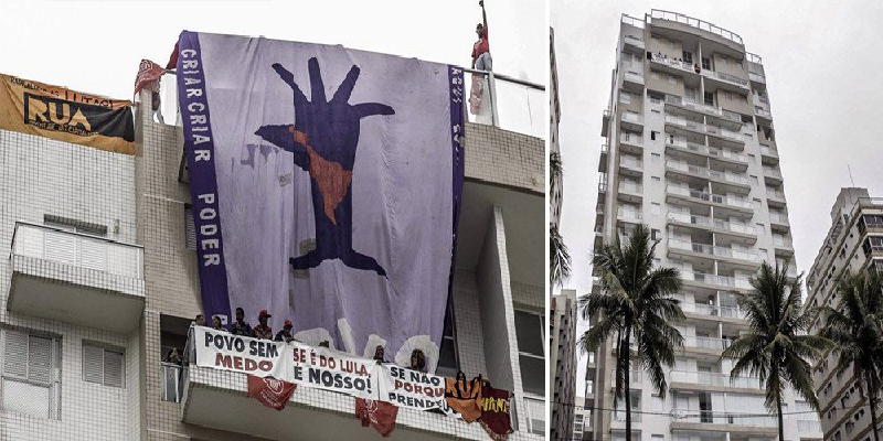 Imagem Ilustrando a Notícia: Integrantes do MTST e Povo Sem Medo deixam triplex no Guarujá