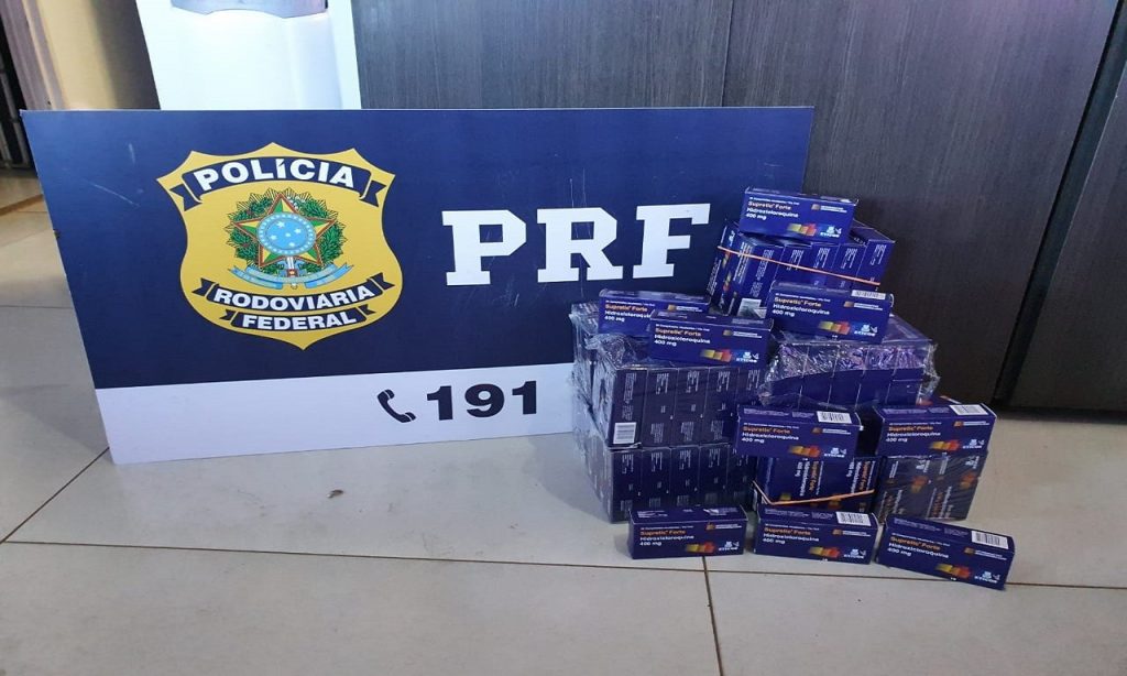 Imagem Ilustrando a Notícia: PRF apreende carregamento de hidroxicloroquina contrabandeada do Paraguai