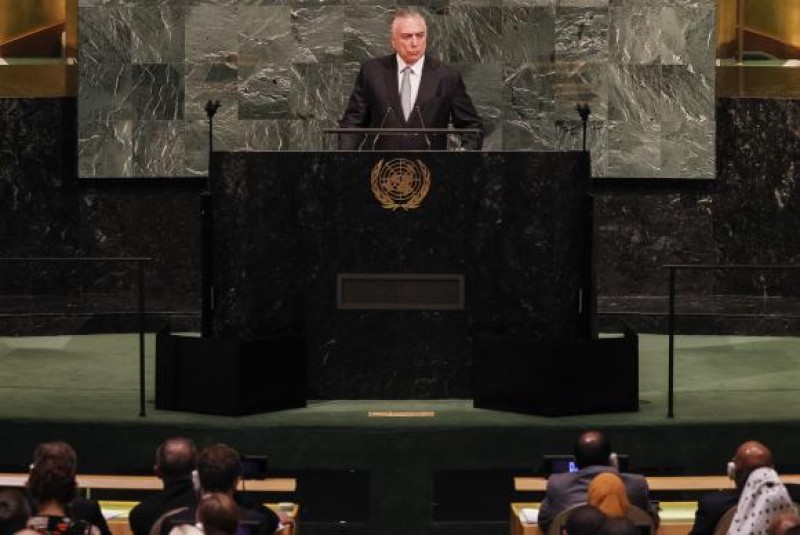 Imagem Ilustrando a Notícia: Temer defende maior abertura do Brasil ao mundo em discurso na ONU