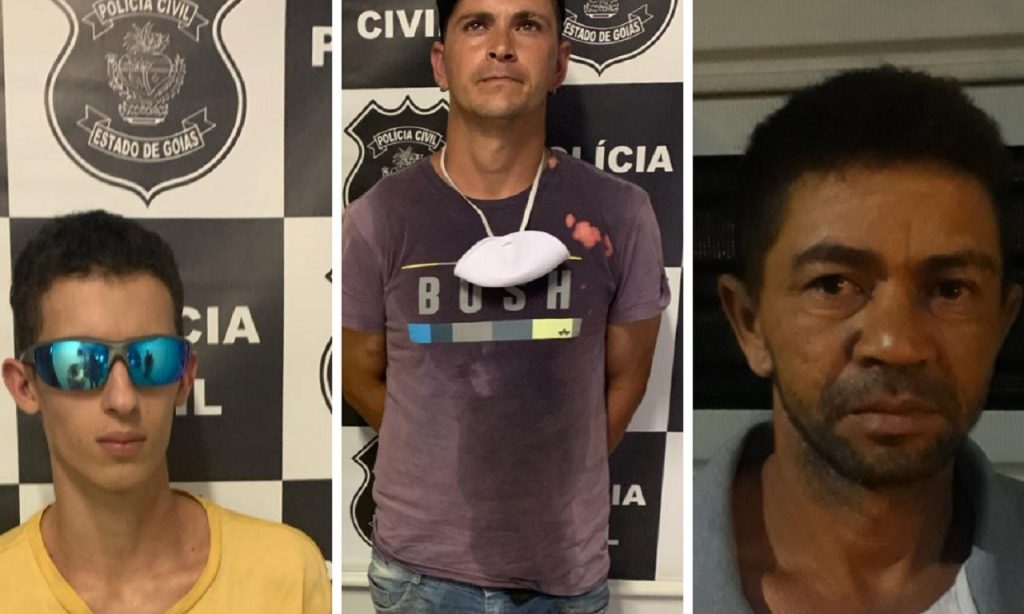 Imagem Ilustrando a Notícia: Trio é preso acusado de roubar mercearia e ameaçar criança em Abadia de Goiás