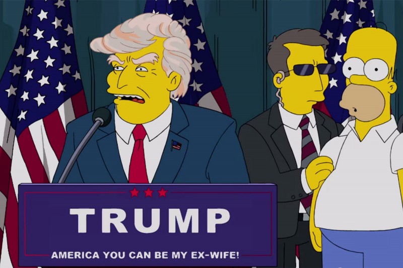 Imagem Ilustrando a Notícia: Os Simpsons prevêem presidência de Trump no ano 2000