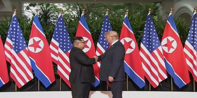Imagem Ilustrando a Notícia: Kim e Trump assinam acordo histórico de grandes mudanças