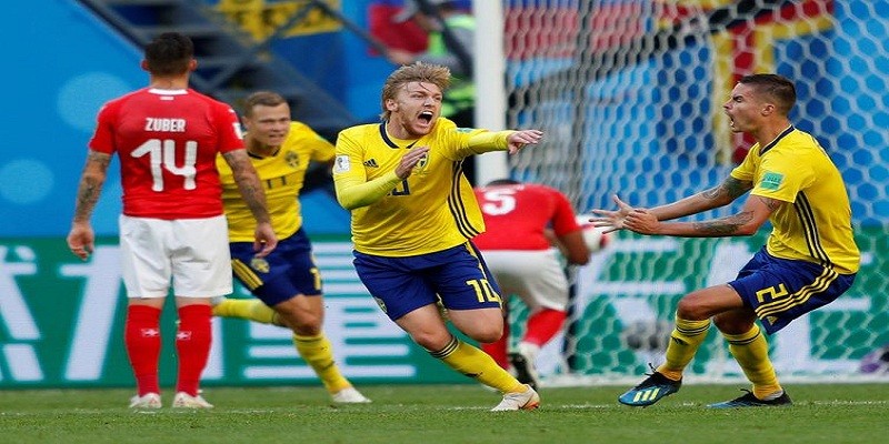 Imagem Ilustrando a Notícia: Suécia vence Suíça e avança para as quartas de final