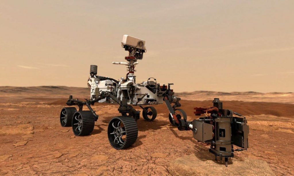 Imagem Ilustrando a Notícia: Veículo exploratório da Nasa pousa em Marte nesta quinta