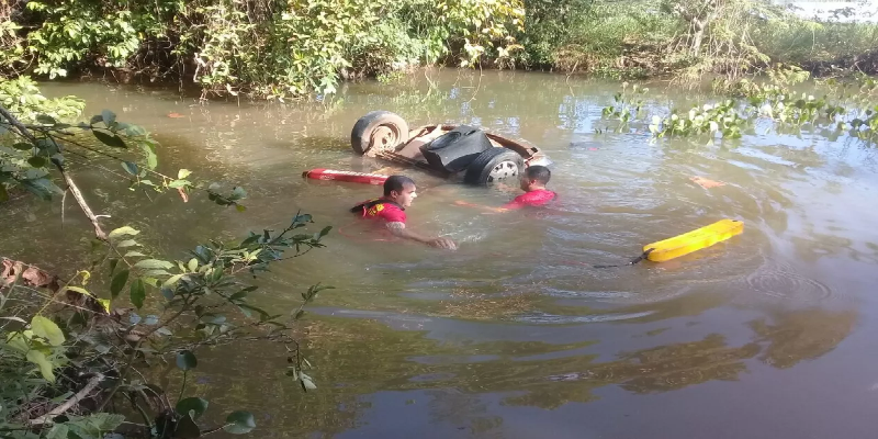 Imagem Ilustrando a Notícia: Carro sai da pista, cai em represa e casal morre, em Trindade