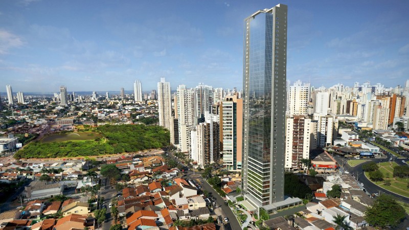 Imagem Ilustrando a Notícia: Maior torre residencial de Goiânia adere à campanha Outubro Rosa