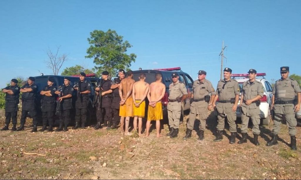 Imagem Ilustrando a Notícia: PM recaptura quatro foragidos do presídio de Porangatu