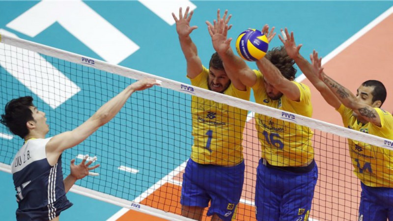 Imagem Ilustrando a Notícia: Brasil termina primeira fase do mundial de vôlei na liderança