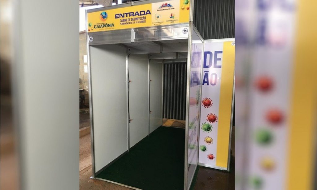 Imagem Ilustrando a Notícia: Prefeitura de Caiapônia instala cabines de desinfecção contra o coronavírus