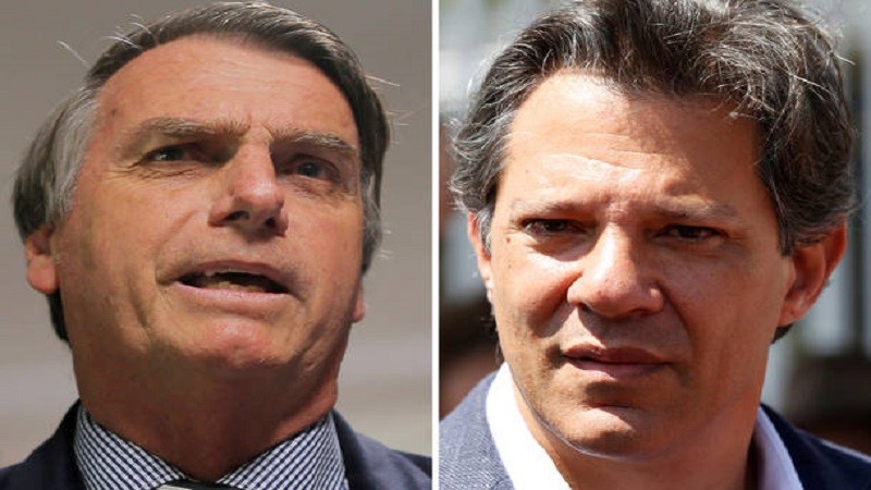 Imagem Ilustrando a Notícia: A um dia da decisão, Bolsonaro fica no Rio e Haddad, em São Paulo