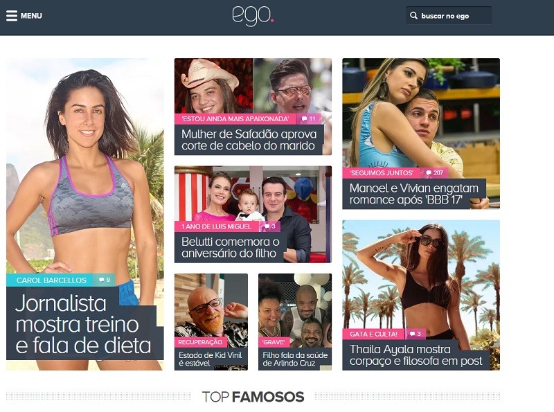 Imagem Ilustrando a Notícia: Site Ego e ensaios sensuais da Paparazzo serão extintos pela Globo
