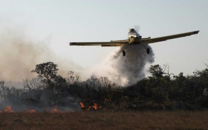 Imagem Ilustrando a Notícia: Governo de Goiás oferece suporte a combate ao fogo