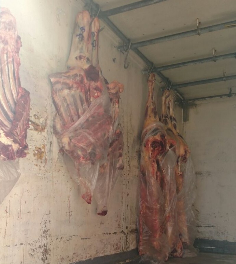 Imagem Ilustrando a Notícia: 362 kg de carne impróprias para o consumo são apreendidos na BR 153
