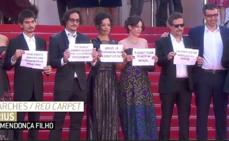 Imagem Ilustrando a Notícia: Cannes: atores brasileiros protestam contra o governo Temer