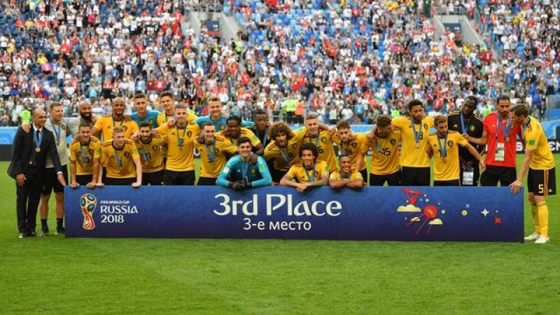 Imagem Ilustrando a Notícia: Bélgica vence Inglaterra e é a terceira colocada da Copa do Mundo