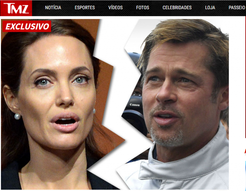 Imagem Ilustrando a Notícia: Brad Pitt e Angelina Jolie se separam, afirma portal americano