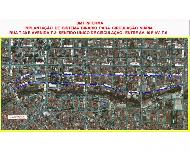 Imagem Ilustrando a Notícia: SMT finaliza alterações de tráfego nas avenidas T-3 e T-30