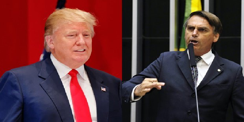 Imagem Ilustrando a Notícia: Trump afirma que vai trabalhar com Bolsonaro na área de comércio