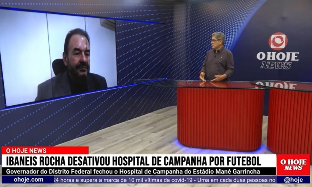 Imagem Ilustrando a Notícia: Ibaneis Rocha desativou Hospital de Campanha por futebol